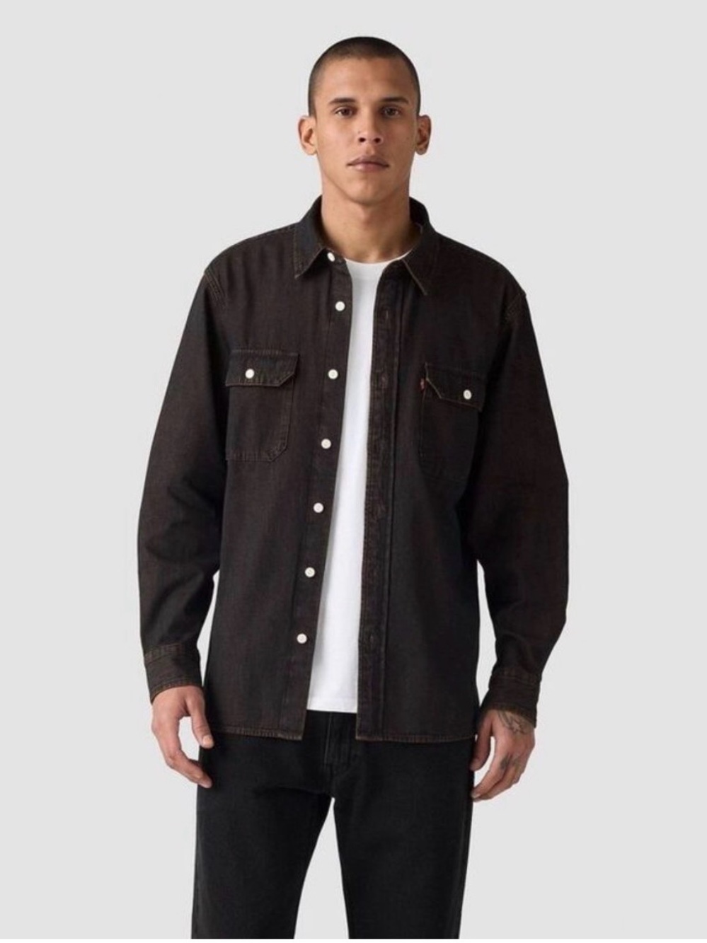 Levi's washed black Casual Button-Down Work Shirt NWOT size M